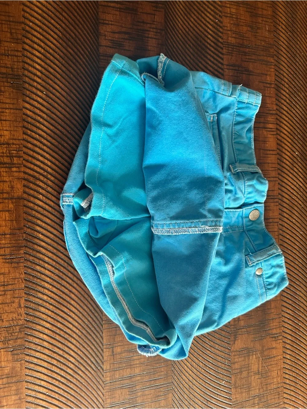 The Children's Place Bright Turquoise Denim A-Line Skirt